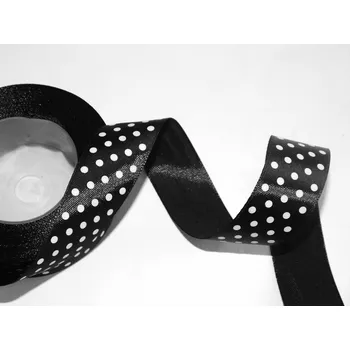 Stuha Stuha saténová s puntíkem, WSK6141, šíře 38 mm / balení 22 m