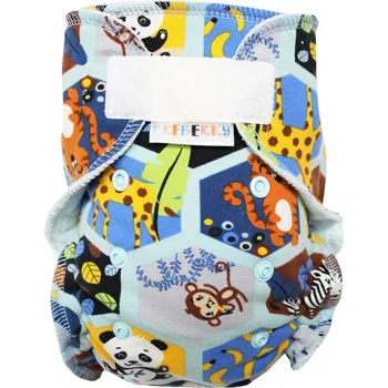 Plena Breberky Kalhotková plenka (M) - Mláďátka v džungli SZ, bledě modrý velur