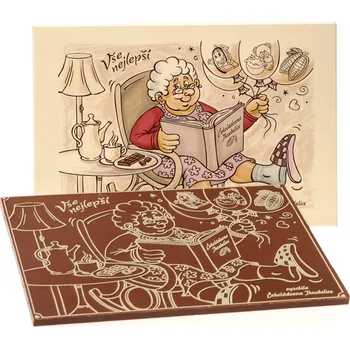 Čokoláda Čokoládovna Troubelice Velká čokoláda s reliéfem SENIORKA, 120g Varianta: mléčná 51%