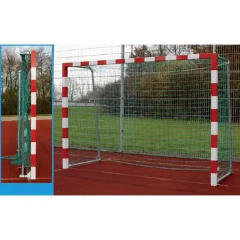 Sportovní branka Branka SAM 3x2 m, sklopné síťové oblouky (Prostorově nenáročná branka pro házenou a malou kopanou)