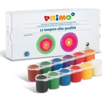 Vodová barva primo 9512b12 Sada 12 temperových barev á 25 ml