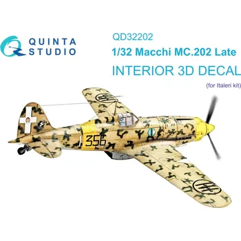 Plastikový model Quinta studio 1/32 Macchi MC.202 Folgore Late 3D-Print.&col.Int.
