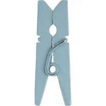 Party dekorace Santex Dřevěné kolíčky - jednobarevné 24 ks Barva: Svetlomodrá