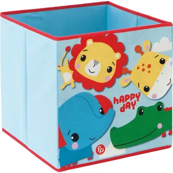 Úložný box Arditex Úložný skládací box FISHER PRICE zvířátka modrý 31x31x31