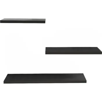 police KALUNE DESIGN Set 3 poliček WALL černý 956LCS2702