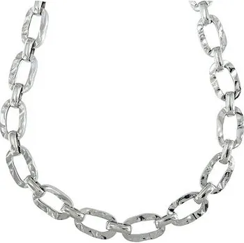 Náhrdelník Stříbrný náhrdelník tepané ovály délka náhrdelníku 45+3cm