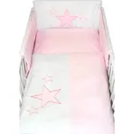 5-dílná sada do postýlky Baby Stars (3D + peřinky) - růžová, 135x100 cm, Baby Nellys; 135x100