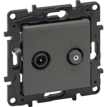 Elektrická zásuvka LEG 863483 NILOE S.TV-SAT 2 KAB.OCEL