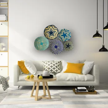 Úložný box Krásy Orientu Nástěnná proutěná dekorace Mahdi - fialová