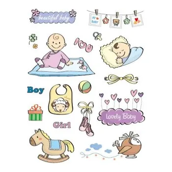 Dětské zboží Razítka gelová - Gelová razítka - "Beautiful baby"