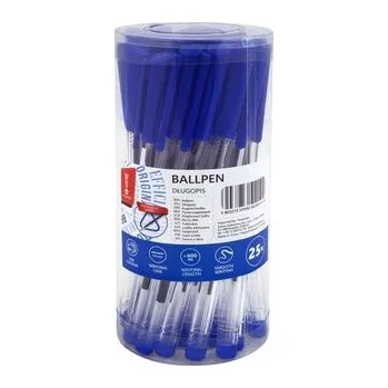 Set školních potřeb Długopis biurowy niebieski tuba (25szt) MemoBe