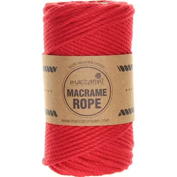 Příze Maccaroni Rope 4 mm červená 501