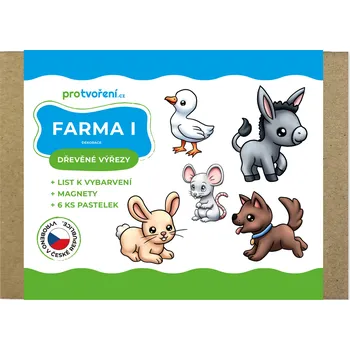 Dřevěná hračka Dřevěné výřezy, sada k dotvoření, Farma 1