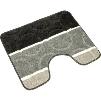 Koupelnová předložka předložka AVANGARD wc 60x50 cm černošedá kola