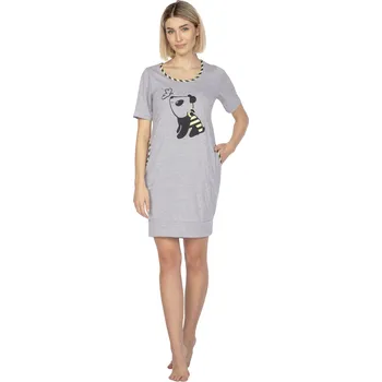 Dámská móda Regina noční košile 125 - šedá, S (Bavlněná noční košile dámská)