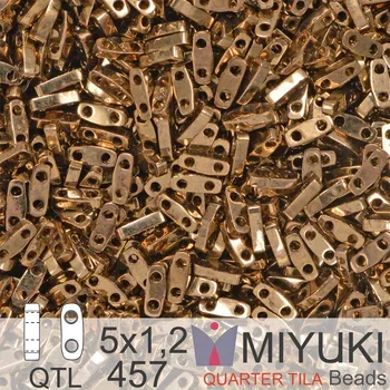 Korálek Korálky Miyuki QuarterTila. Barva Metallic Dark Bronze QTL 457 Balení 3g