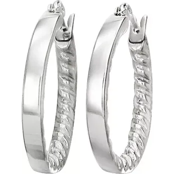 Náušnice Náušnice z chirurgické oceli, hladké, točený vzor z vnitřní strany