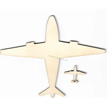 Stavební deska Výřez z překližky, L37/1, LETADLO-velké, 15,5x12,5cm, 1ks