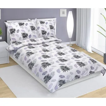 Povlečení veratex Povlečení krepové fialové peříčko 140x200, 70x90 cm