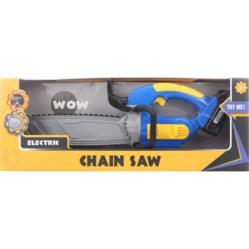 Motorová pila Pila dětská motorová 40cm řetězová na baterie Zvuk v krabici plast