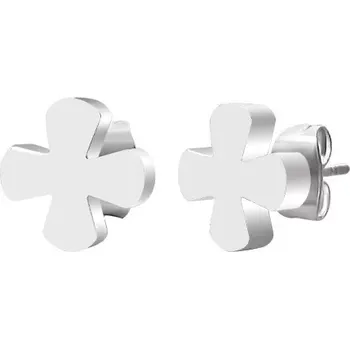 Náušnice Náušnice z oceli 316L, stříbrná barva, rovnoramenný křížek, puzetky