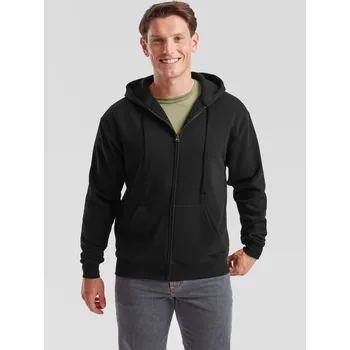 Pánská mikina Černá pánská mikina s kapucí Premium Fruit of the Loom Fruit of the Loom šedá 2467080