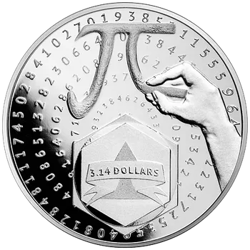 Stříbrná mince 1 OZ Číslo Pí (Matematická konstanta) 2024