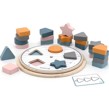 Dřevěná hračka Dřevěná vkládanka Viga Tvary a barvy