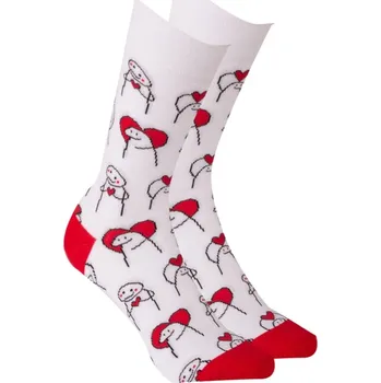 Pánské ponožky VZOROVANÉ PONOŽKY U04.156 bílá 43-46