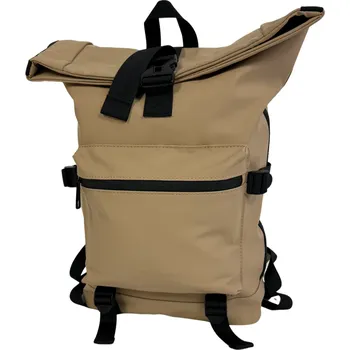 Rolovací batoh s kapsou a minimalistickým designem + voděodolnou vrstvou šedá