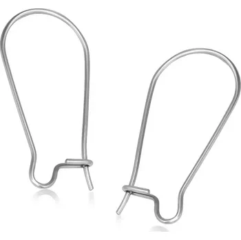 Náušnice Uzavíratelné háčky na náušnice, chirurgická ocel, stříbrná barva