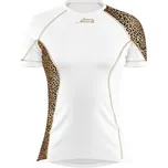 Dámské funkční triko krátký rukáv LEO bílá/hnědá Bamboo Ultra