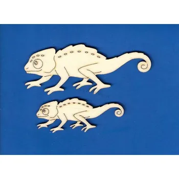 Překližka Výřez z překližky, Z158/1, CHAMELEON LEZOUCÍ-velký, 10x4cm, 1ks