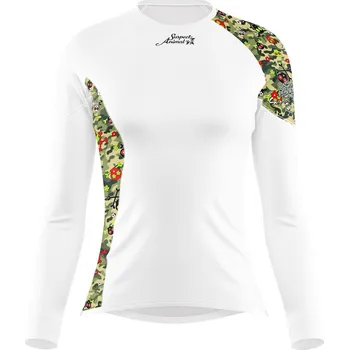 Dámské funkční triko dlouhý rukáv CAMO bílá Bamboo Ultra