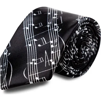 Kravata Kravata černá s partiturou