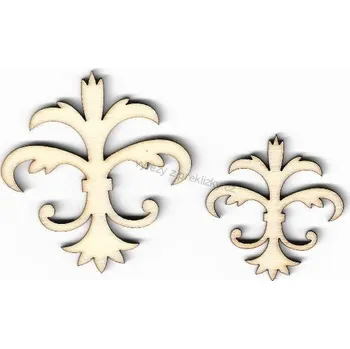 Překližka Výřez z překližky, O65/1, KRÁLOVSKÁ LILIE III.-velká, 5,5x6cm, 1ks