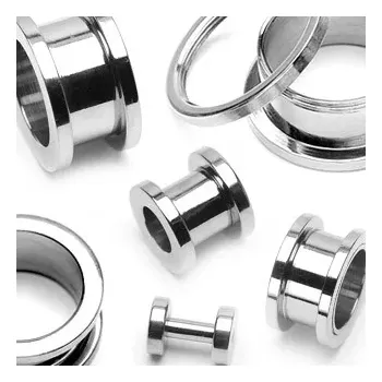 Piercing Tunel z chirurgické oceli ve tvaru činky se šroubováním - Tloušťka : 25 mm