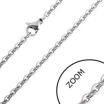 Řetízek Řetízek z chirurgické oceli - plochá kruhová očka