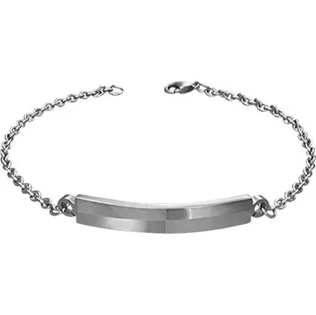 Náramek Náramek z chirurgické oceli, známka s lesklými a matnými odélníky