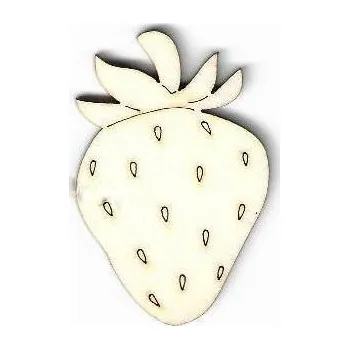 Překližka Výřez z překližky, M10/2, JAHODA, 5,1x3,2cm, 1ks