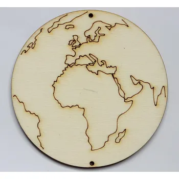 Překližka Dřevěný výřez, S53/2, PLANETA ZEMĚ-AFRIKA, 7,5cm, 1ks