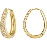 ORNAMENTI Pozlacené náušnice Oval Glam gold