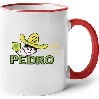 Keramický hrnek Pedro, Barva Červená, Velikost 330 ml, Canvas Keramický hrnek s barevným uchem Bezvatriko.cz 1357