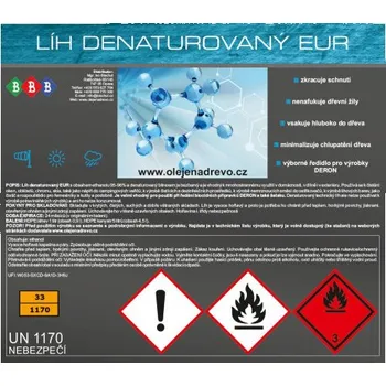 Ředidlo Líh denaturovaný EUR 9lt BBB BARVY T-Líh EUR 009000