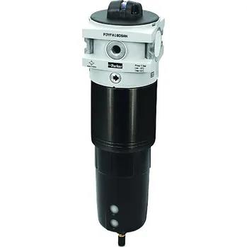 vodní filtr Koalescenční filtr, NPT 1"vni, 0.01 µm, 17,5 bar, max. 59 l/s, hliníková nádobka, kombinované ruční/poloautomatické vypouštění Parker P3YFA98DSCN