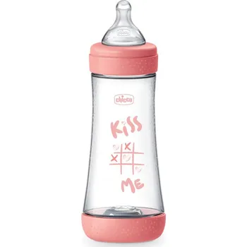Chicco Perfect 5 kojenecká láhev 4 m+ Fast Flow Pink 300 ml