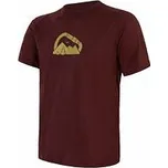 Pánské termotriko s krátkým rukávem Sensor Merino Air Summit – potisk L port red