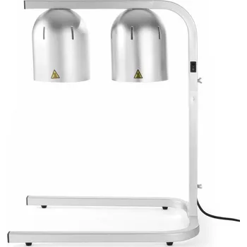 Ohřívač nápojů Hendi 273906 Lampa na ohřev jídla, dvojitá, Stříbrná,