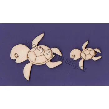 Překližka Výřez z překližky, E54/2, ŽELVA-malá, 3x3,4cm, 1ks