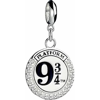 Přívěsek Harry Potter stříbrný přívěsek Nástupiště 9 3/4 s křišťálovými prvky